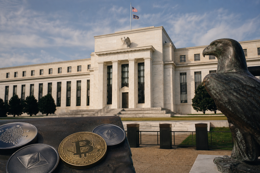 Edifício institucional do Federal Reserve em Washington, D.C., representando a proposta de regras para emissores de stablecoins nos Estados Unidos
