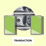 Ilustração isométrica de transferência de dinheiro entre celulares, representando pagamentos digitais.